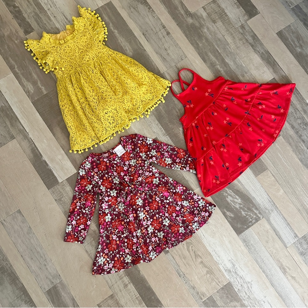 Cat & Jack Baby Girl Dresses Bundle 18 Months 4th of July